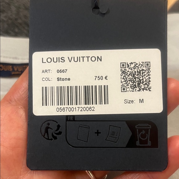 Louis Vuitton Light Gray Tee with Brown Pocket sz M - Picture 10 of 10